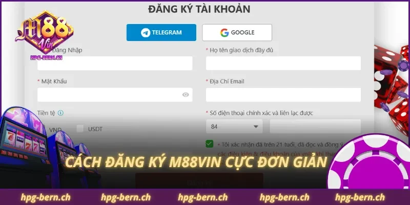 Cách đăng ký M88Vin cực đơn giản